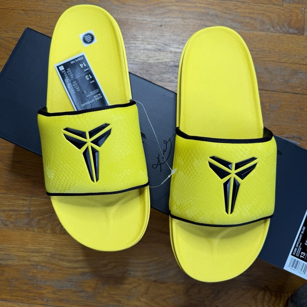 Nike Kobe OffCourt Slide Lightening IF2870-700 Men's 13 / Women's 14 NIB